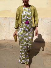 Fashion Satin Tie-Dye Printed Slit Vest Maxi Dress